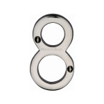 M Marcus Heritage Brass Numeral 8 - Face Fix 76mm Traditional font